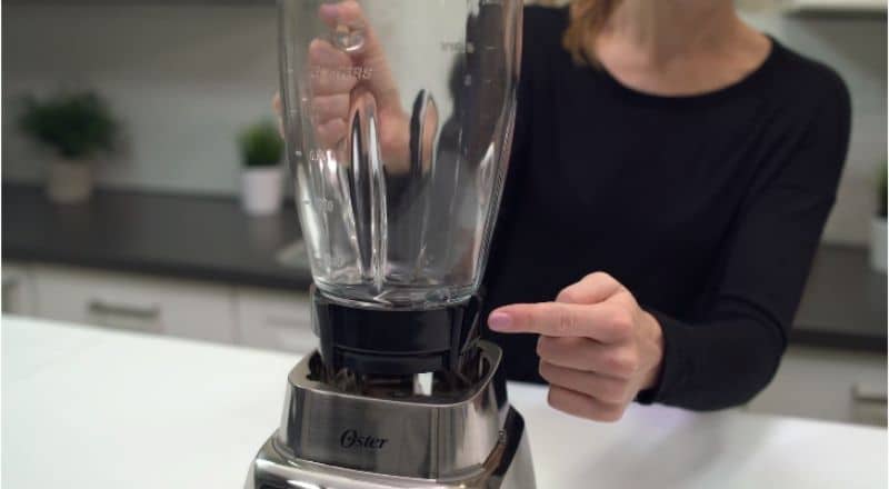 Placing The Jar On The Oster Blender Base