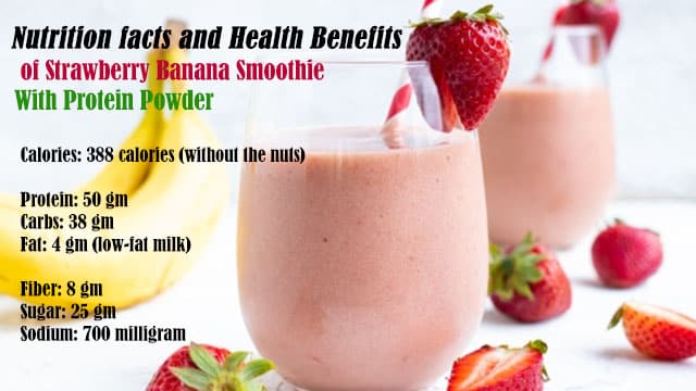 Nutrition facts and health benefits of strawberry banana smoothie