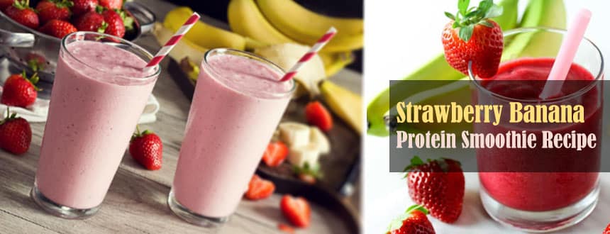 strawberry banana protein smoothie