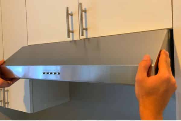 Place the Under Cabinet Range Hood